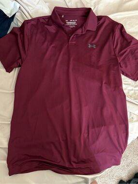 Under Armour Men's Maroon Performance Polo